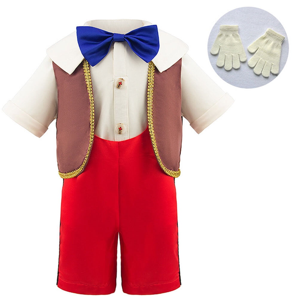 Toddler Boys Kids Puppet Cosplay Costume Shirt Vest Pants Set Halloween  Outfits 1-6T 