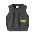 thumbnail image 1 of Toddler Boys Knit Vest Sweater Top Pullover Casual Soft Warm Kids Clothing Grey Size 1-2T, 1 of 4