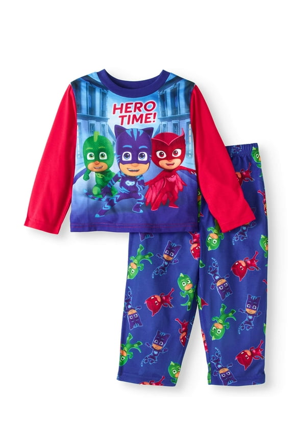 Toddler Boys' Long Sleeve Top With Pants 2-Piece Pajama Set