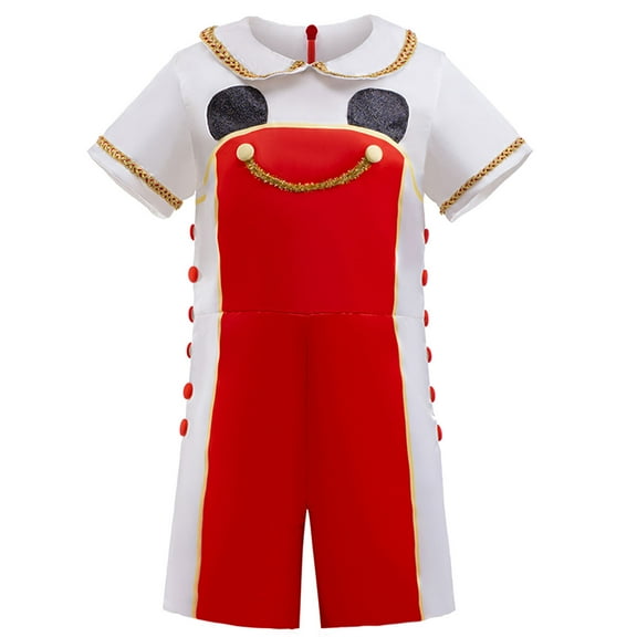 Toddler Boys Mini Mouse Jumpsuit Costume Halloween Romper Outfits, Size 6-7Y