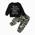 thumbnail image 1 of Toddler Boys Outfit Sets Baby Boy Spring Fall Crew Neck Long Sleeve Stretch 1T 2T 3T 4T 5T 6T Sweatshirt Drawstring Pants Set 2-Pieces, 1 of 6