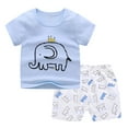 thumbnail image 1 of Toddler Boys Outfit Sets Cartoon Print Short Sleeve T Shirt Shorts Set Summer Children Clothing Outfits, 1 of 5