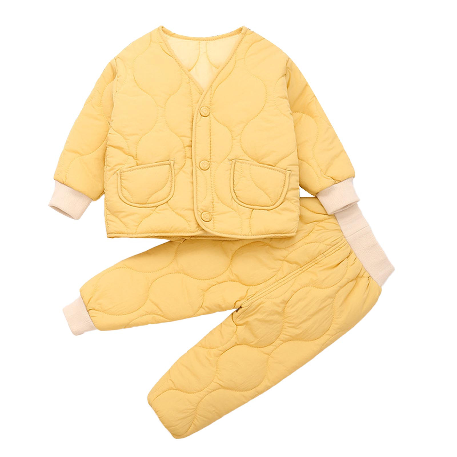 Toddler Boys Outfit Sets Kids Babys Girls Spring Winter Pocket Solid