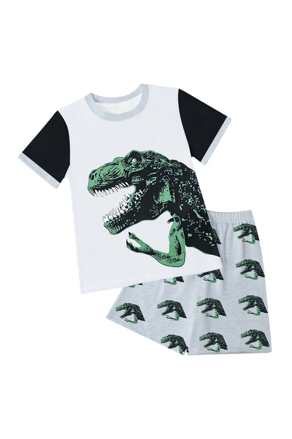 Toddler Boys Outfit Sets, Summer Short Sleeve Two Piece T-shirts and Shorts Set White Size 1t 2t 3t 4t 5t 6t Gibobby(2-3 Years,White)