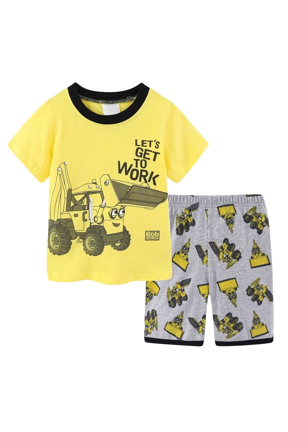 Toddler Boys Outfits 2T-3T 2Pcs Infant Toddler Baby Boy Summer Clothes Letter & Sun Pattern Short Sleeve Tops + Shorts Outfits