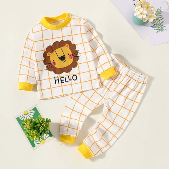 Toddler Boys Outfits 2T-3T Baby Boy First Birthday Outfit Long Sleeve Sweatshirt Tops Wild One Birthday Shirt Pants Set Fall Clothes