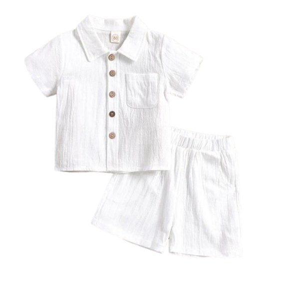 Toddler Boys Outfits 3T Boys Summer Outfits Beach Short Sleeve Button Down Shirts and Shorts Vacation Texture 2 Piece Sets 7-14 Years