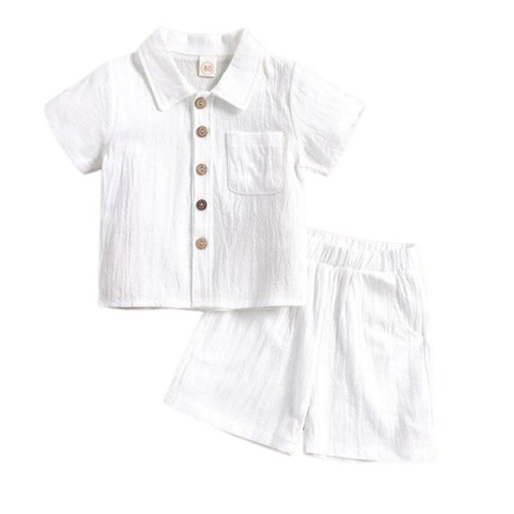 Toddler Boys Outfits 3T Boys Summer Outfits Beach Short Sleeve Button Down Shirts and Shorts Vacation Texture 2 Piece Sets 7-14 Years