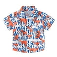 thumbnail image 1 of Toddler Boys Outfits Hawaiian Short Sleeve Summer Casual Floral Prints Shirts and Shorts Sets Size 4-5T, 1 of 7