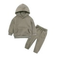 thumbnail image 1 of Toddler Boys Outfits Hooded Pullover Sweatshirt + Jogger Pant Fall Winter Sweatsuit, 1 of 3