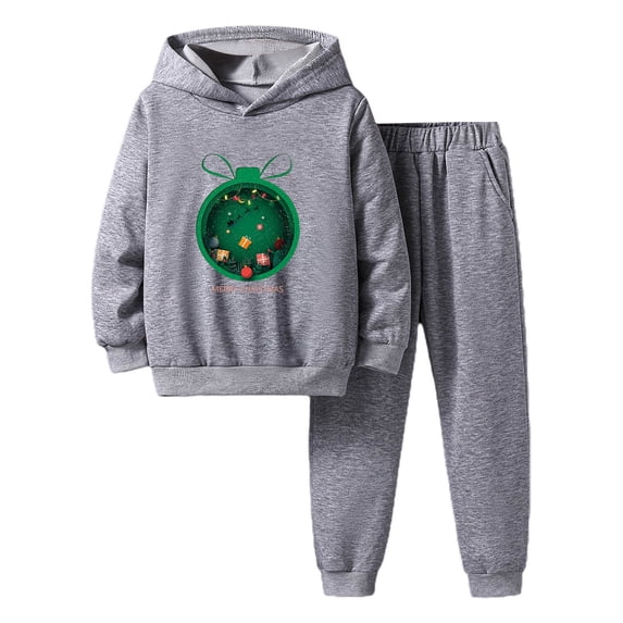 Toddler Boys Outfits Hoodie 100% Cotton Long Sleeve Cute Print Sweatsuit Tops and Pants 2 Pieces Child Kids Set & Outfits GY1, 5-6 Years