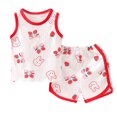 thumbnail image 1 of Toddler Boys Pajamas Girls Pjs Sets Baby Clothes Sleeveless Top And Shorts Set Outfit Sleepwear Cute Set Kids Sleepwear Pajama Sets,2-Piece,Size 6-12 Months, 1 of 4