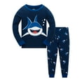 thumbnail image 1 of Toddler Boys Pajamas Set Shark 100% Cotton Kids 2 Piece Long Sleeve Pjs Children Sleepwear Size 5T/6429, 1 of 7