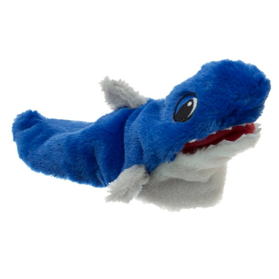 Toddler Boys Plush Blue Shark Bite Slippers House Shoes Large 9-10