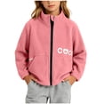 thumbnail image 1 of Toddler Boys Polar Fleece Jacket Full Zip Stand Collar Warm Outerwear Coat with Pockets Long Sleeve Fall Winter Casual Active Tops Cute Graphic School Playwear, Size 2-3 T, 1 of 7