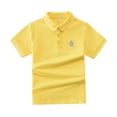 thumbnail image 1 of Toddler Boys Polo Shirt Solid Color Boys Uniform Shirts Kids Collar Shirts Boys With Short Sleeves 18-24 Months Cute&nbsp;Boy&nbsp;Clothing, 1 of 2