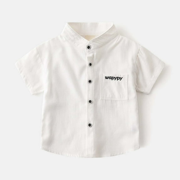 Toddler Boys' Polo Shirt Solid Color School Uniform Shirts Fashion Shirts Short Sleeve Toddler Shirts 2-3 Years Cute&nbsp;Boy&nbsp;Clothing