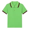 thumbnail image 1 of Wxolcjlv Toddler Boys Polo Shirts Color Block Turn-Down Collar Button Short Sleeve Shirts Children Boys Summer Classic Loose Polo Shirts，9 -10 Years, 1 of 2