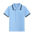 thumbnail image 1 of Wxolcjlv Toddler Boys Polo Shirts Color Block Turn-Down Collar Button Short Sleeve Shirts Children Boys Summer Classic Loose Polo Shirts，2 -3 Years, 1 of 2