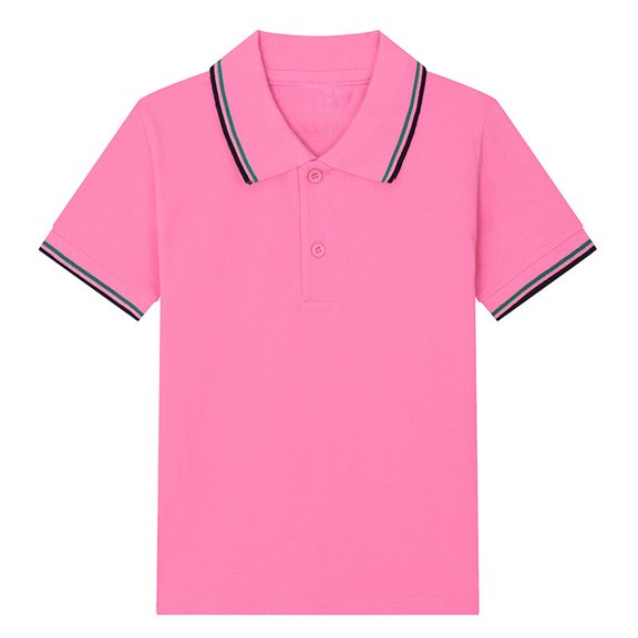 Wxolcjlv Toddler Boys Polo Shirts Color Block Turn-Down Collar Button Short Sleeve Shirts Children Boys Summer Classic Loose Polo Shirts，3 -4 Years
