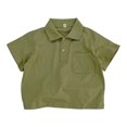 thumbnail image 1 of Toddler Boys Polo Shirts Mint Green Uniform Shirts for Boys Kids Collar Shirts Boys Short Sleeve Polo Boys Boys Polo Shirts Size 1-2 Years, 1 of 4