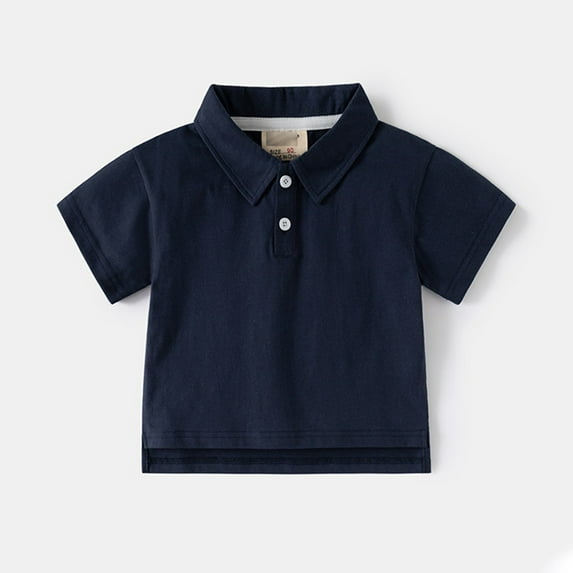 Toddler Boys Polo Shirts Navy Boys Uniform Shirts Summer Shirt Boys Short Sleeve Polo Shirts Boys Clothes Size 3-4 Years