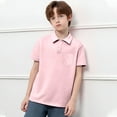 thumbnail image 1 of Toddler Boys Polo Shirts Pink Tshirt Boys Tee Tops Clothes Short Sleeve Shirt Boys Clothes Size 3-4 Years, 1 of 3