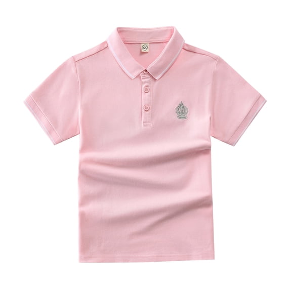 Toddler Boys Polo Shirts Summer Solid Color Short Sleeved Color Blocked Sweat Absorbent Shirt Casual Daily Children Boys T-Shirts,8 -9 Years