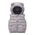 thumbnail image 1 of Toddler Boys Puffer Vest Hooded Bear Ear Lightweight Sleeveless Outerwear Jackets & Vests Boys' Outerwear Vests Boys Vest 18-24 Months, 1 of 3