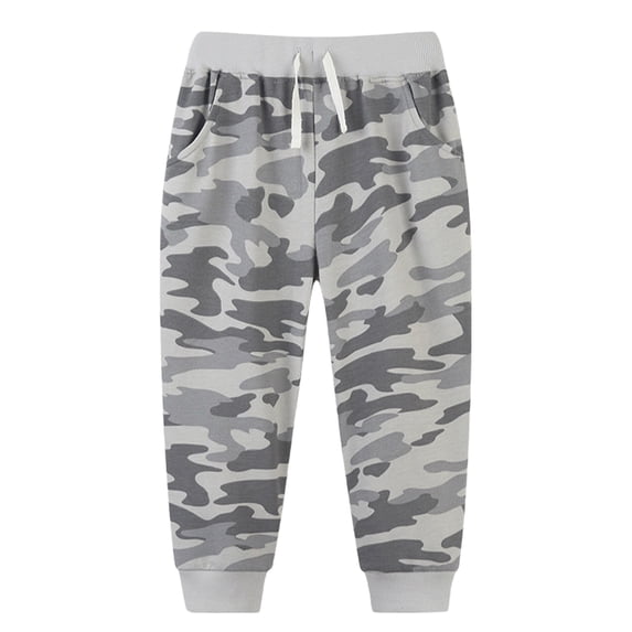 Toddler Boys Pull on Cargo Pants Camouflage Fashion Jogger Sweatpants with Pockets for Boys Fall Drawstring Trousers