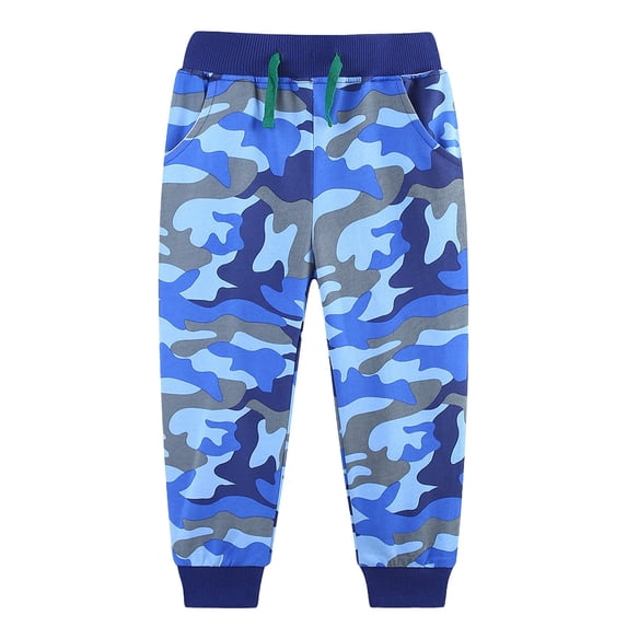 Toddler Boys Pull on Cargo Pants Camouflage Fashion Jogger Sweatpants with Pockets for Boys Fall Drawstring Trousers