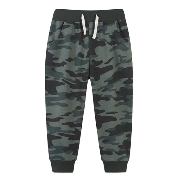 Toddler Boys Pull on Cargo Pants Camouflage Fashion Jogger Sweatpants with Pockets for Boys Fall Drawstring Trousers