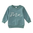 thumbnail image 1 of Toddler Boys Pullover Sweatshirts Letter Print Long Sleeve T Shirt Clothes Fall Tops Size 12-18 Months, 1 of 5