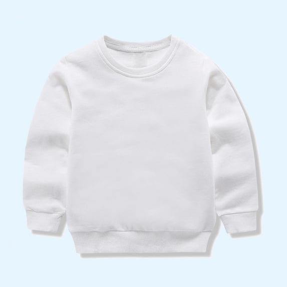 Toddler Boys Pullover Sweatshirts Solid Crewneck Long Sleeve Casual Basic Tops Kids Classic Activewear Warm Fall Winter Clothes for School and Outdoor Play, Size 5T