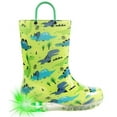 Toddler Boys Rain Boots Little Kids Baby Light Up Rubber Printed