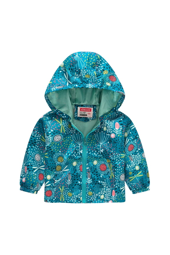 Toddler Boys Rain Jackets Girls Casual Jackets Printing Cartoon Hooded Outerwear Zipper Coats Long Sleeve Windproof Coats Raincoat Windbreakers For Kids,Size 18-24 Months