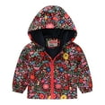 thumbnail image 1 of Toddler Boys Rain Jackets Girls Casual Jackets Printing Cartoon Hooded Outerwear Zipper Coats Long Sleeve Windproof Coats Raincoat Windbreakers For Kids,Size 18-24 Months, 1 of 4