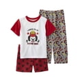 thumbnail image 1 of Toddler Boys Red & Gray Firefighter Dog Pajamas 3 Piece Sleep Set 2T, 1 of 1