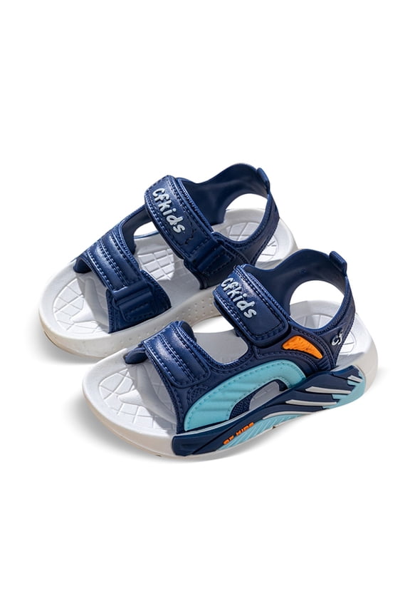 Toddler Boys Sandals Open Toe Strap Design Lightweight Outdoor Casual Beach School Shoes for Kids Size 2-2.5T