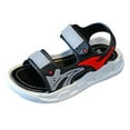 thumbnail image 1 of Toddler Boys Sandals Size 10 Boys Girls Fashion Athletic Summer Comfortable Beach Sandals with Soft Soles Sports Sandals Boy Shoes Black,3.5-4 Years, 1 of 5