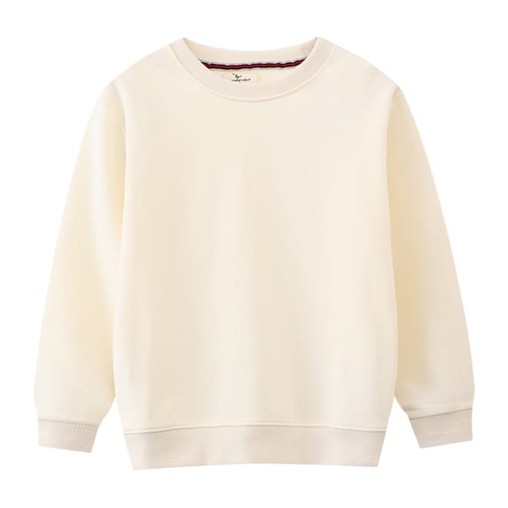 Toddler Boys Shirts Girls Long Sleeve Solid Kids Fall Winter Clothes Tees Tops for Boy Size 4-5T,Beige