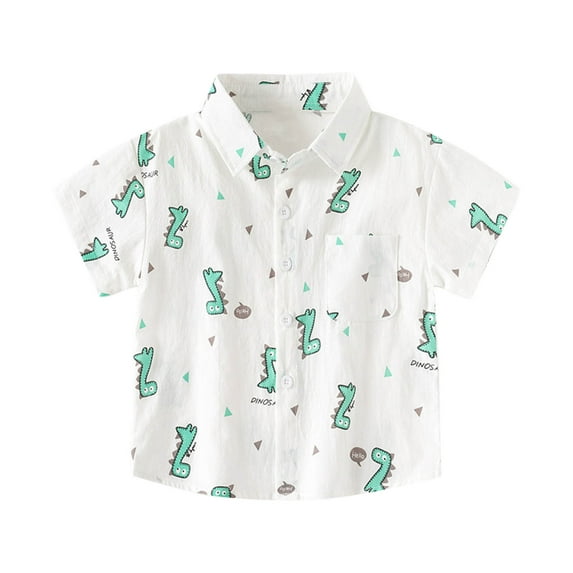 Toddler Boys Shirts Short Sleeve Button Down Graphic Shirts Casual Summer Holiday Vocation Beach Shirts