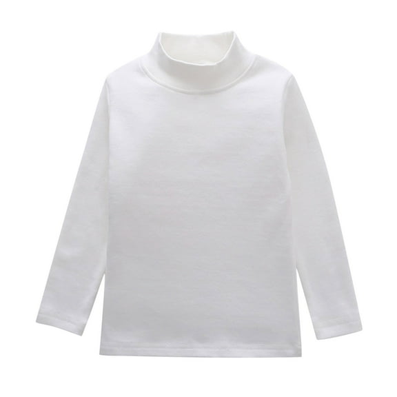 Toddler Boys Shirts Solid color Long Sleeve White Shirt Basic Crewneck Comfort Colors Dress Shirt For Boys 6-12 Months Cute Boy Girl Clothing