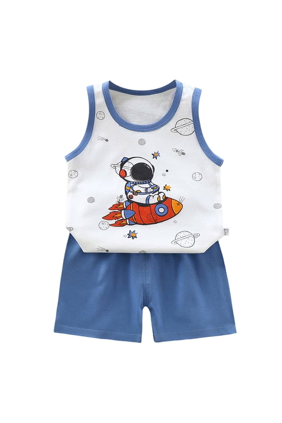 Toddler Boys' Short Sets 3T Boys Summer Clothes Kids Summer Funny Letter Outfits Shirt Short Sets Toddler Boy Clothes Gibobby(3-4 Years,Sky Blue)