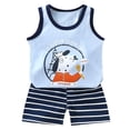 thumbnail image 1 of Toddler Boys' Short Sets 3T Boys Summer Clothes Kids Summer Funny Letter Outfits Shirt Short Sets Toddler Boy Clothes Gibobby(9-18 Months,Blue), 1 of 9