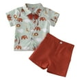 thumbnail image 1 of Toddler Boys Short Sleeve Cartoon Prints Tops Shorts Two Piece Outfits Set For Kids Clothes, 1 of 8