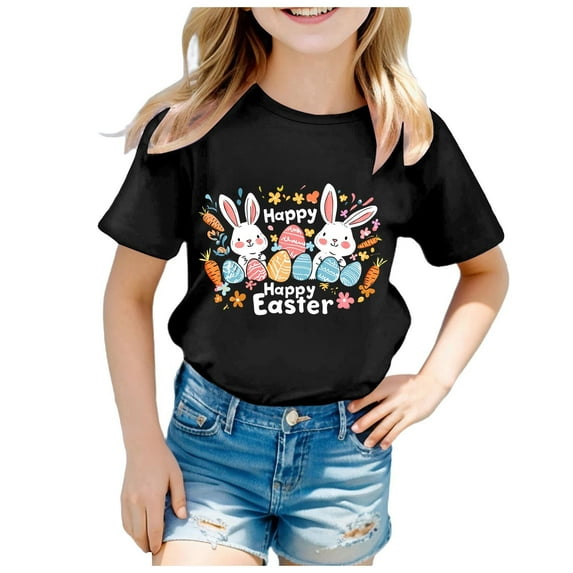 Toddler Boys Short Sleeve Shirts Easter Shirt Easter Print Fashion Tops Tees Cute Shirts For Girls 5T