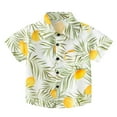 thumbnail image 1 of Toddler Boys Short Sleeve Summer Casual Cartoon Prints Gentleman Tops Hawaii Beach Holiday Floral Shirts T Shirt Yellow Size 6-12 Months, 1 of 7