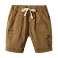 thumbnail image 1 of Toddler Boys Shorts Drawstring Elastic Waist Jogger Summer Shorts Boys Soccer Shorts 2-3 Years, 1 of 4