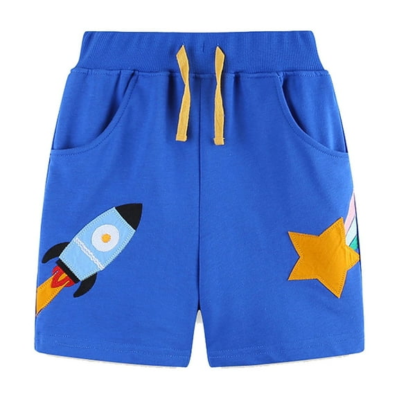 Toddler Boys Shorts Elastic Waist Drawstring Pull-On Boy Summer Essentials Shorts 3-4 Years